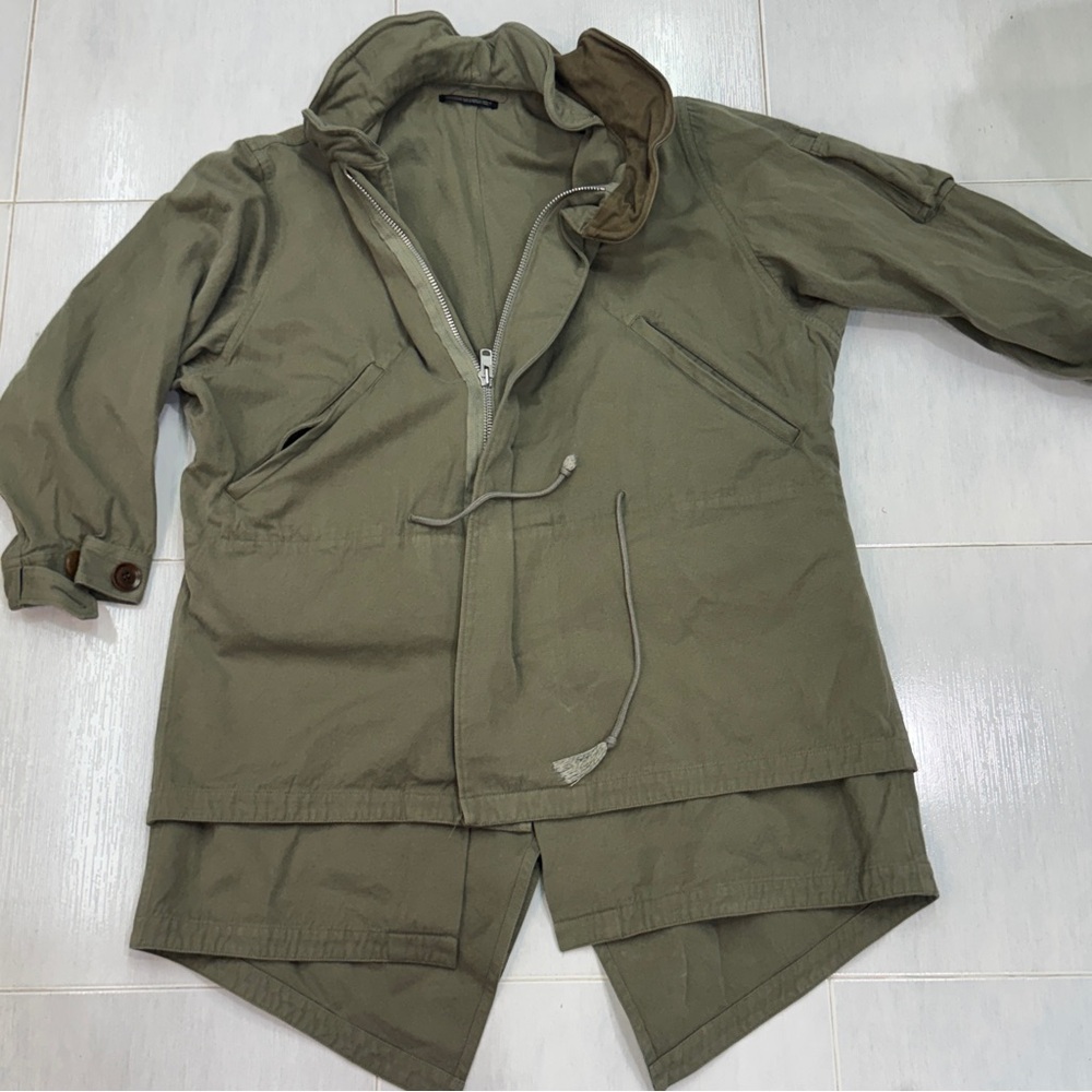 Yohji Yamamoto Pour Homme Military Field Parka w Lamb Shearling Liner Sz 3 Japan